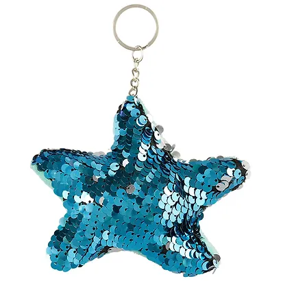 Брелок с пайетками Морская звезда (текстиль) - фото 2