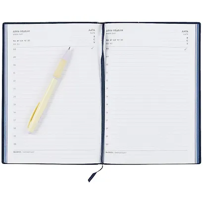 Ежедневник недатированный "Шеврет экстра", А5, 120 листов, синий - фото 3