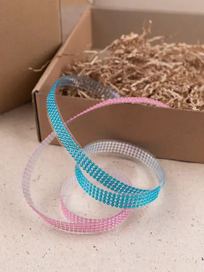 Набор Лента клейкая декоративная со стразами 50смх1,8см Голубая (11-22881-7732) (упаковка)+Лента клейкая декоративная со стразами 50смх1,8см Розовая (11-22881-7730) (упаковка) - фото 11