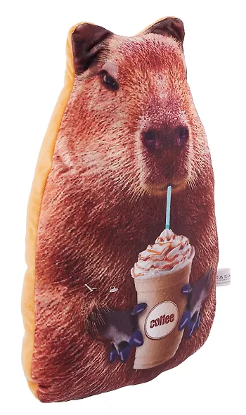 Мягкая игрушка Капибара с кофе (31х17) (19.21.1) - фото 2