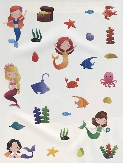 Русалки и сокровища. Книжка с наклейками - фото 4