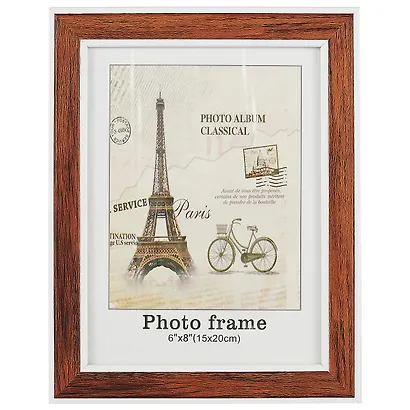 Фоторамка «Тёмное дерево с белой каймой», 15 х 20 см - фото 1