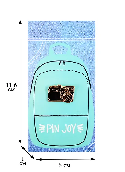 Значок Pin Joy Фотоаппарат (металл) - фото 3