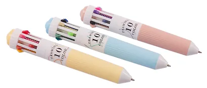 Ручки шариковые, 3 штуки по 10 цветов - фото 3