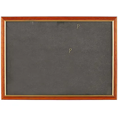 Рама 21*30 деревянная, цв. коричневый с золотом, со стеклом, Двуреченский - фото 1