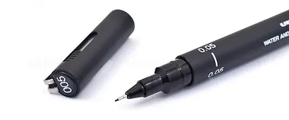 Линер черный "PIN" 005, толщина линии 0.2, UNI - фото 3