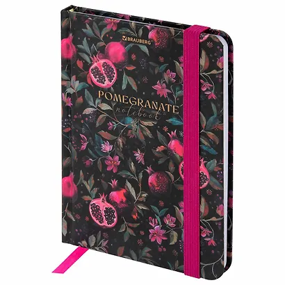 Записная книжка А6 96л кл. "Гранаты" тв.обложка, резинка - фото 4
