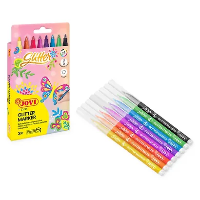Фломастеры «Glitter» Carioca, 8 цветов, с блестками, смываемые - фото 11