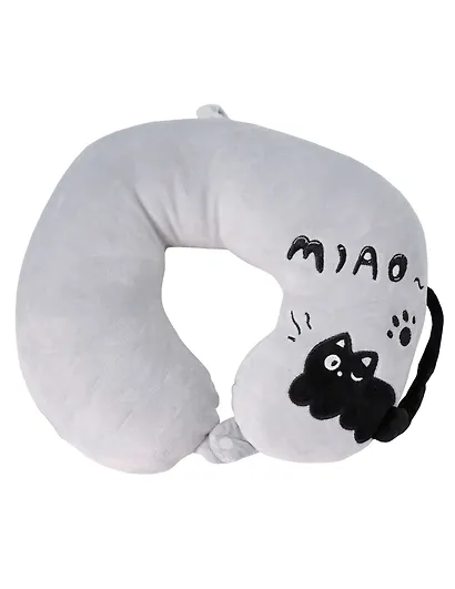 Подголовник Черный кот (серый) (текстиль) (30х30) (14-0700-202505-T18) - фото 1