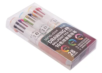 Ручки шариковые, 3 штуки по 10 цветов - фото 2