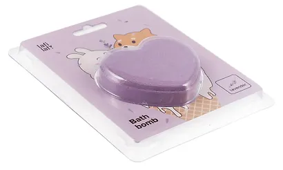Бомбочка-сердечко для ванны «Кролик и Сиба-ину», лаванда, 90 г, Lafilaf - фото 3
