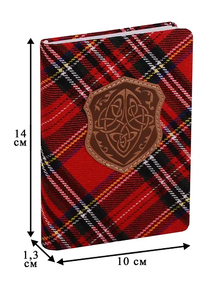 Ежедневник недатированный «Scotland» А6, красный, 96 листов, экокожа, InFolio - фото 3