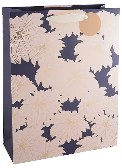 Пакет А3 32*42*11,5 "Flowers" жен., бум., тиснение, тег - фото 2