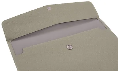 Папка-конверт на кнопке А4, темно-зеленый кожзам, Schiller - фото 4