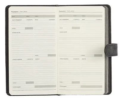 Ежедневник недат. А6+ 120л "Тиволи глосс" черный, кожзам, тв.переплет, тиснение фольгой, магнит.клапан, офсет, ляссе - фото 5