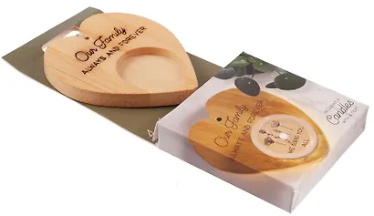 Набор чайных свечей с подсвечником Сердце Our Family (4 штуки) - фото 2