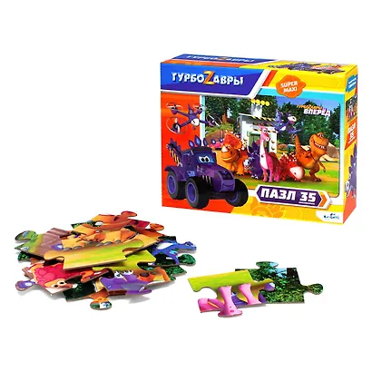 Пазл 35 эл. Гигант. Турбозавры №1 - фото 2