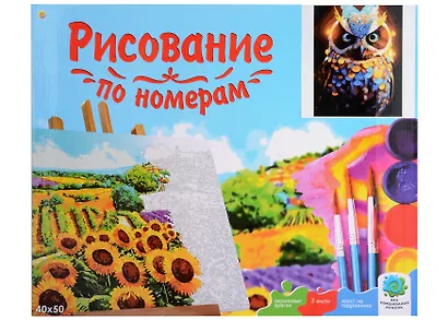 Холст с красками по номерам "Прекрасная Сова", 40 х 50 см - фото 2