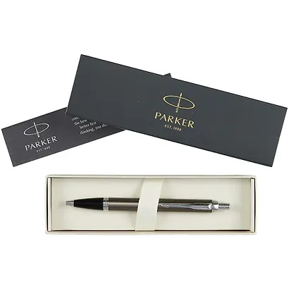 Ручка шариковая Parker, IM Dark Expresso CT, подарочная синяя - фото 2