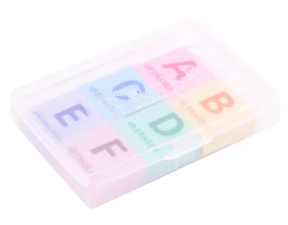 Набор ластиков (6шт) в "Алфавит", ПВХ бокс - фото 2