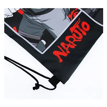 Мешок для сменной обуви "Naruto" 38*48см, черный, полиэстер - фото 5