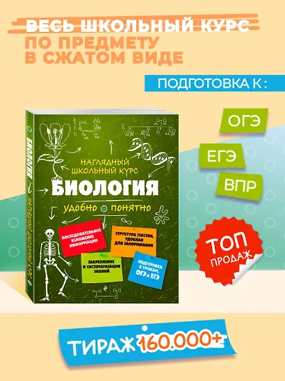 Подготовка к урокам, ОГЭ и ЕГЭ. Биология. Наглядный школьный курс - фото 1