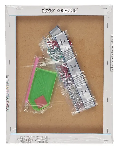 Алмазная мозаика (блестящая) с подрамником, с частичным заполнением "Куколка с десертами", 23 х 30 см - фото 3