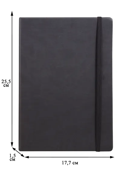 Книга для записей В5, 96 листов в клетку "Joy Book", черный агат, ляссе - фото 3