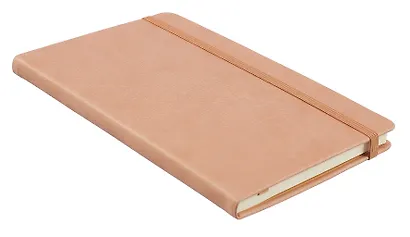 Книга для записей А5 96л кл. "Joy Book. Крем-брюле" иск.кожа, тонир.блок, скругл.углы, ляссе, резинка, карман на задн.форзаце - фото 3