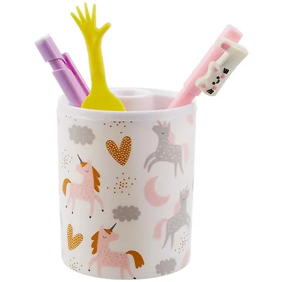 Стакан для пишущих принадлежностей "Единорог" пластик - фото 2