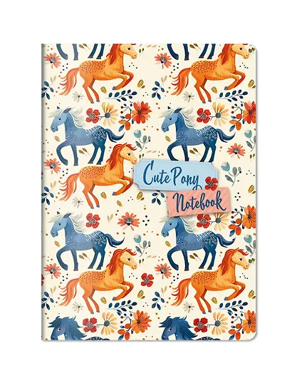 Записная книжка А6 32л "Cute Pony Notebook" дизайнерская бумага - фото 2