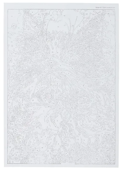 Кпн-411 Картина по номерам на картоне 20*28,5 см "Кот-мечтатель" - фото 3