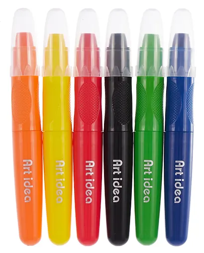 Мелки гелевые "ColorBoom", 6 цветов, классические цвета, выкручивающиеся - фото 2