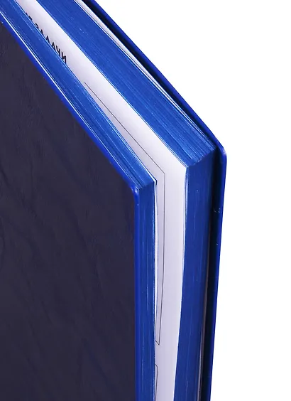 Ежедневник недат. А5 120л Линкольн синий, кожзам, мягкий переплет, офсет, ляссе - фото 3