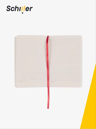 Записная книга А6 80 листов в линейку "Elegance" красная, Schiller - фото 3