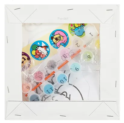 Картина по номерам детская Стикерняшки "Солнечный день" (холст на подрамнике 20*20) - фото 3