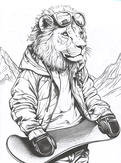 Модные животные. Раскраска - фото 4