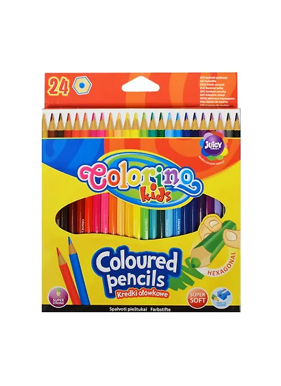 Карандаши цветные Colorino, Kids, 24 цвета - фото 1