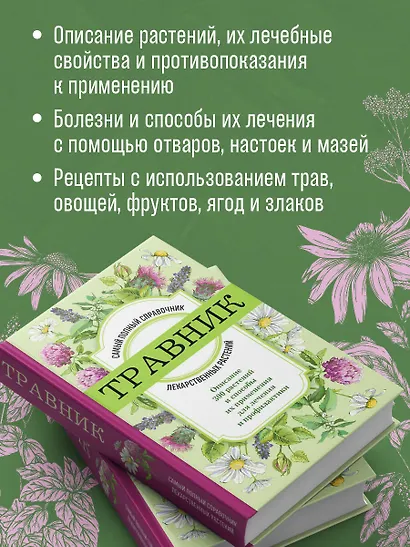 Травник. Самый полный справочник лекарственных растений. Описание 300 растений и способы их применения для лечения и профилактики - фото 5