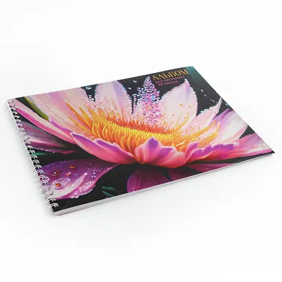 Альбом для рисования Listoff, "Яркий цветок", А4, 40 листов, на гребне - фото 4