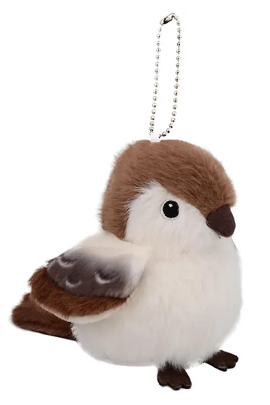 Брелок Птичка Воробей (плюш) (11см) (12-81018-202510-SPT-16) - фото 1