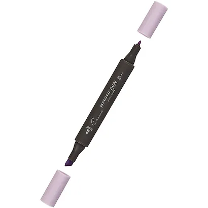 Маркер художественный "Сонет" бледно-фиолетов., двухсторон., тонк. и широк.долото, Сонет - фото 2