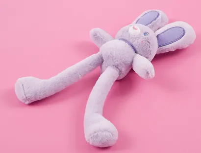 Мягкая игрушка Зайчик с банданой фиолетовый (30см) (14-0899-202505-T48) - фото 4