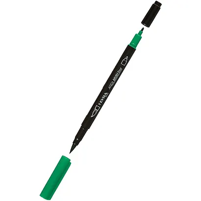 Фломастер Aqua Brush Duo двухсторонний, 2мм. Изумрудно-зеленый - фото 2