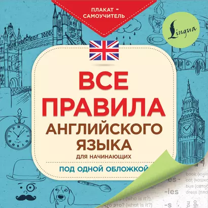 Все правила английского языка для начинающих под одной обложкой. Плакат-самоучитель - фото 1