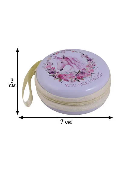 Монетница на молнии You are unique Единорог (7см) (металл) (ПВХ бокс) - фото 2