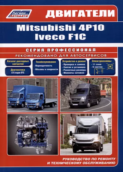 Двигатели Mitsubishi 4P10 и Iveco F1C (3,0л.). Руководство по ремонту и техническому обслуживанию - фото 1