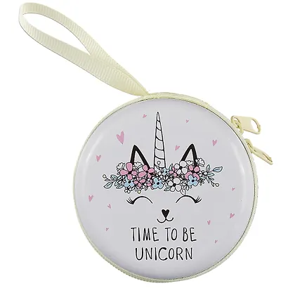 Монетница на молнии Кошка-единорог (7см) (металл) (ПВХ бокс) - фото 1