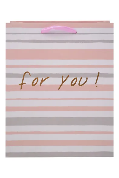 Пакет А5 18*23*10 "For you" жен., бум., тиснение надпись - фото 2