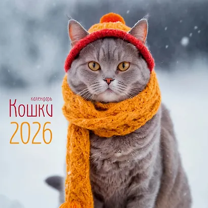 Календарь 2026г 320*320 "Кошки" настенный, на спирали - фото 1